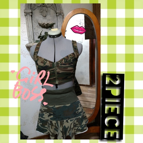 Vintage 2 piece pin-up military style - Picture 3 of 6